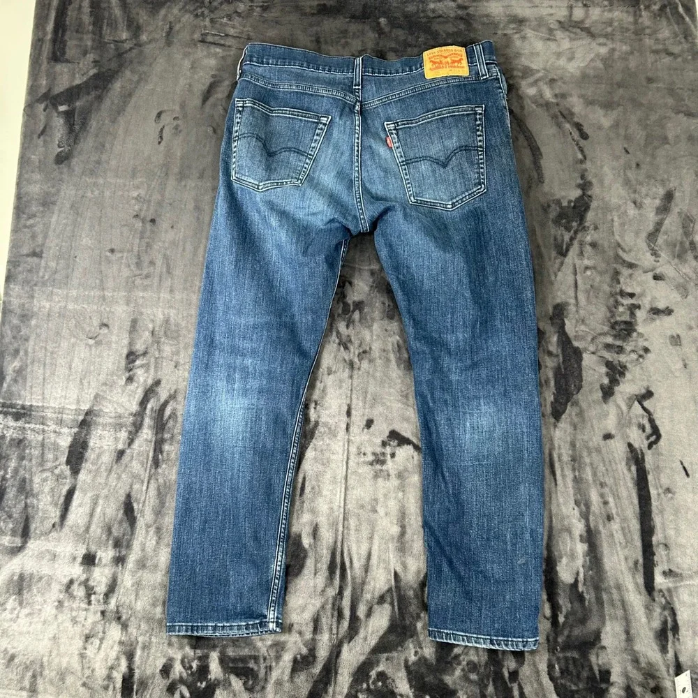Levi's 502 Regular Taper Jeans Mens 36x30 Blue Performance Stretch Denim